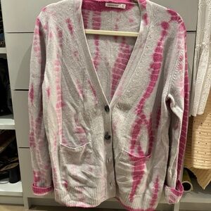 100% Cashmere Tie-Dye Cardigan
